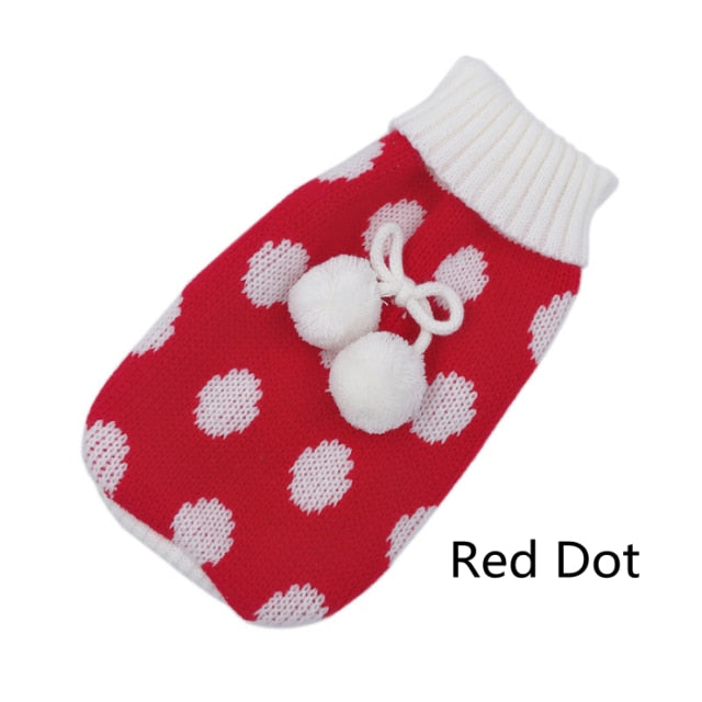 Warm Dog Clothes for Small Medium Dogs Knitted Cat Sweater Pet Clothing for Chihuahua Bulldogs Puppy Costume Coat Winter